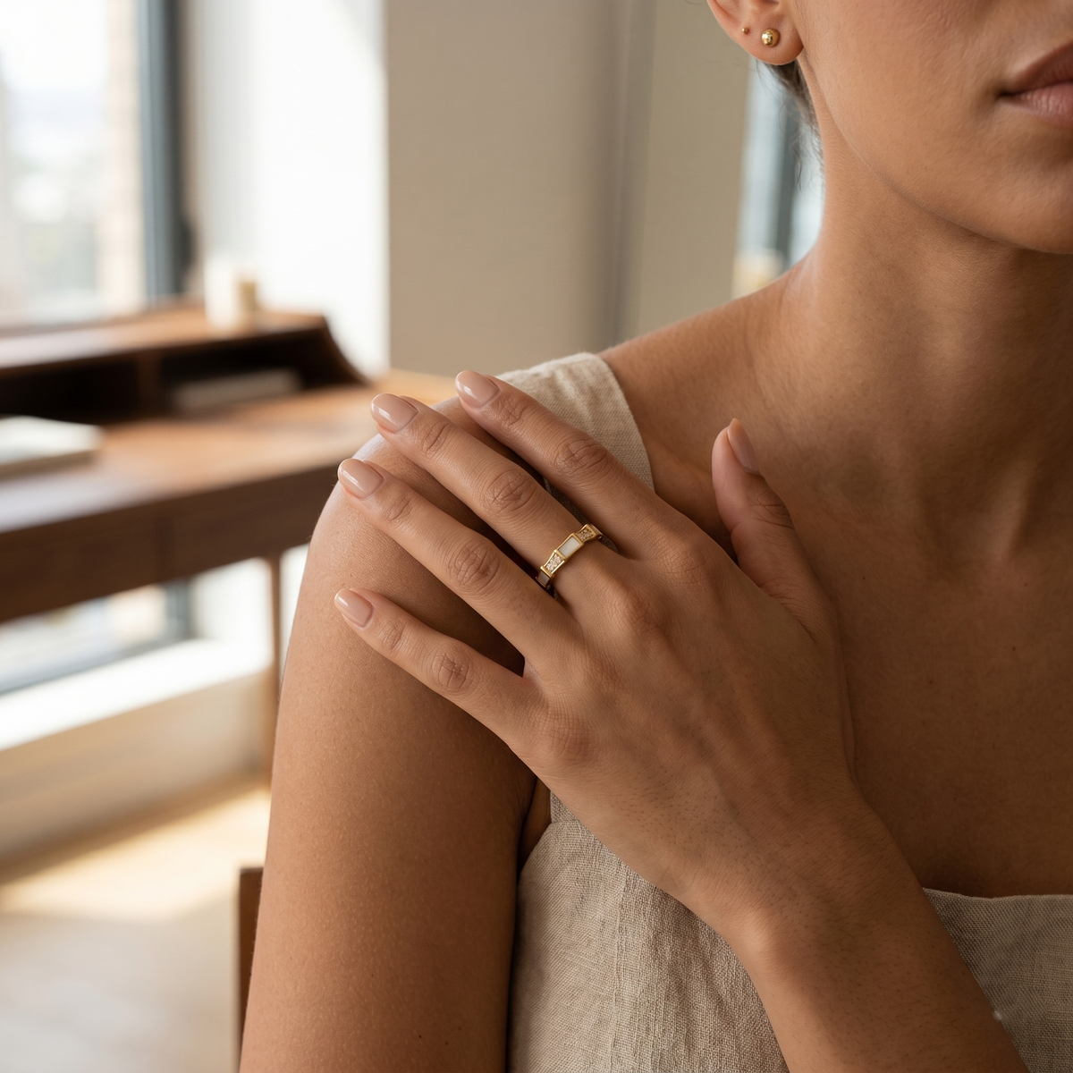 Ivory Bow Ring
