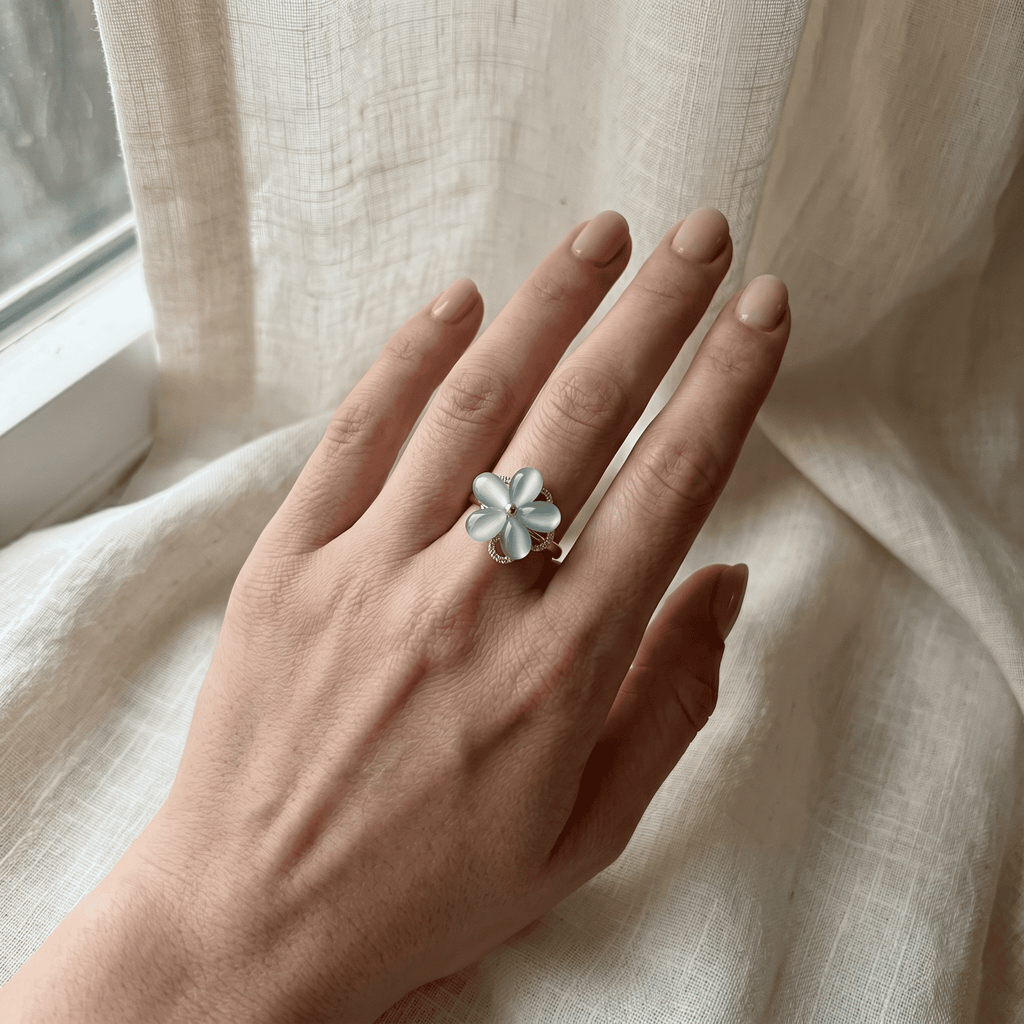 Azure Petal Ring