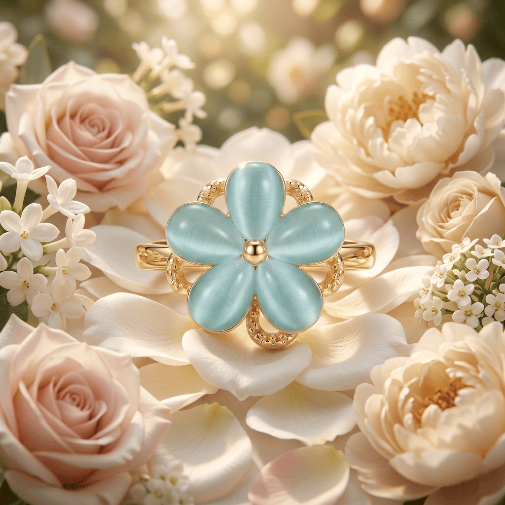 Azure Petal Ring