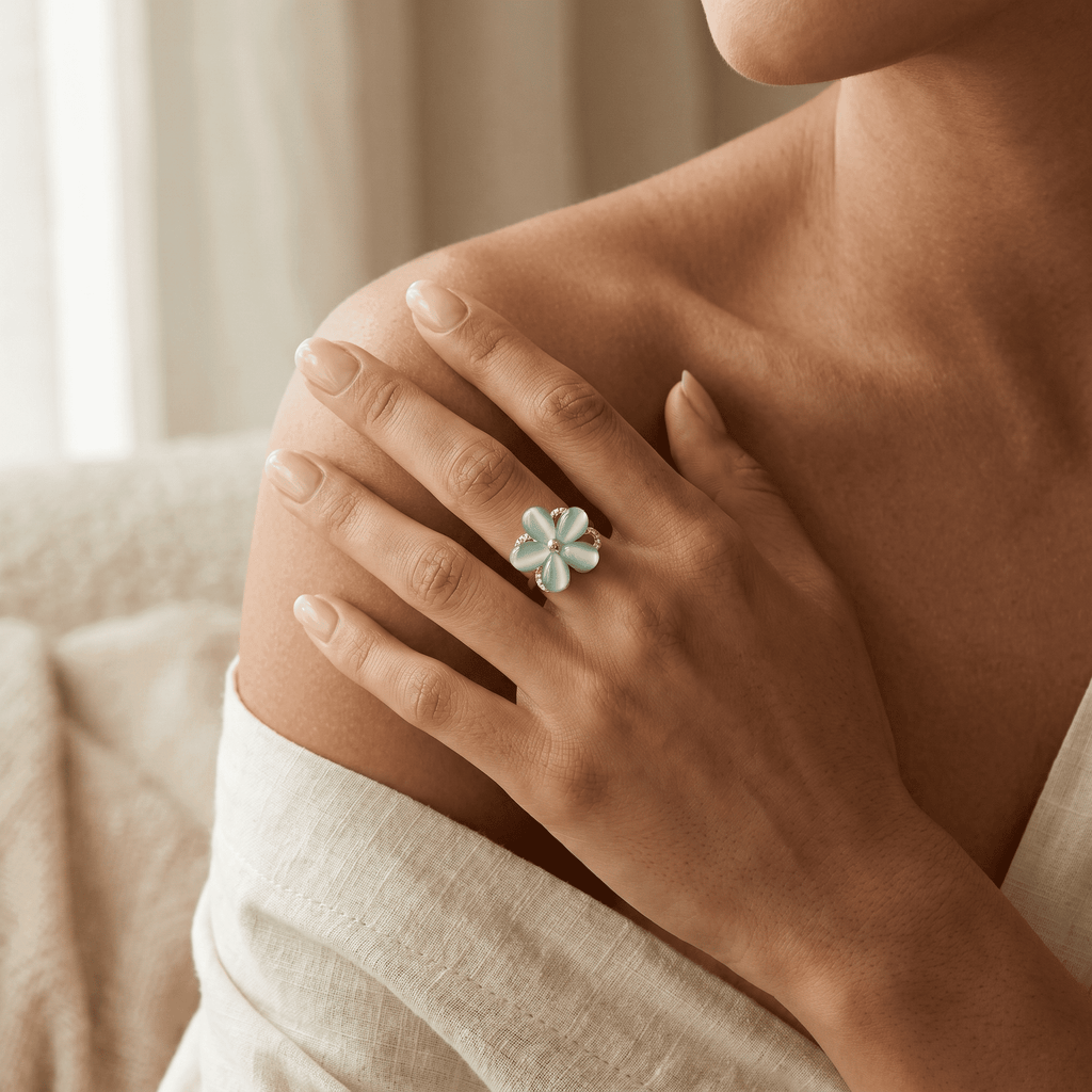 Azure Petal Ring