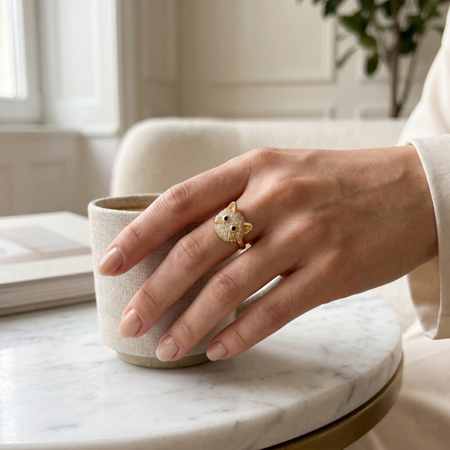 Blooming Kitty Ring