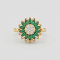 Emerald Fleur Ring