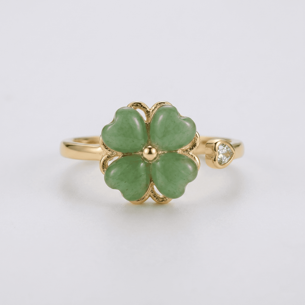 Jade Clover Ring