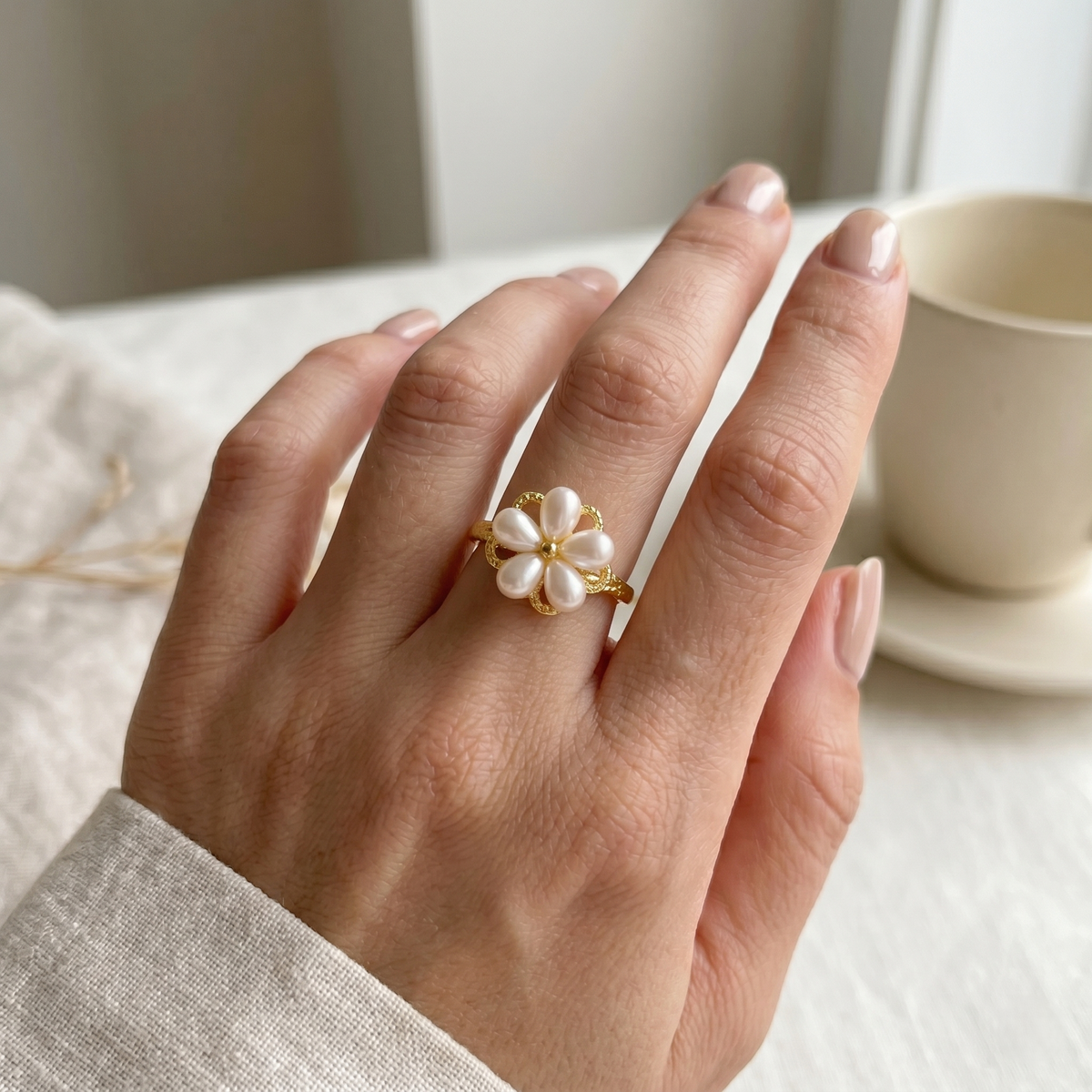 Pearl Blossom Ring