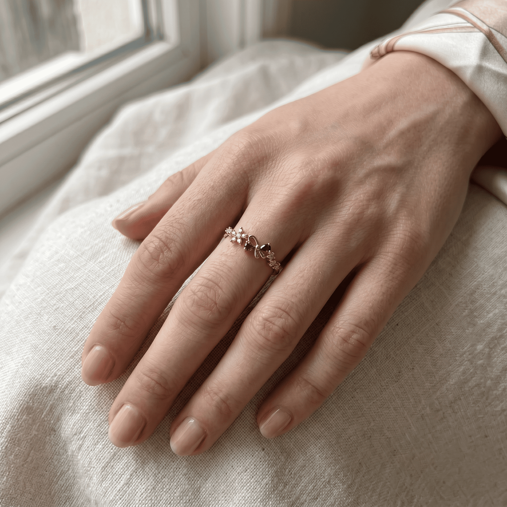 Rosé Papillon Ring