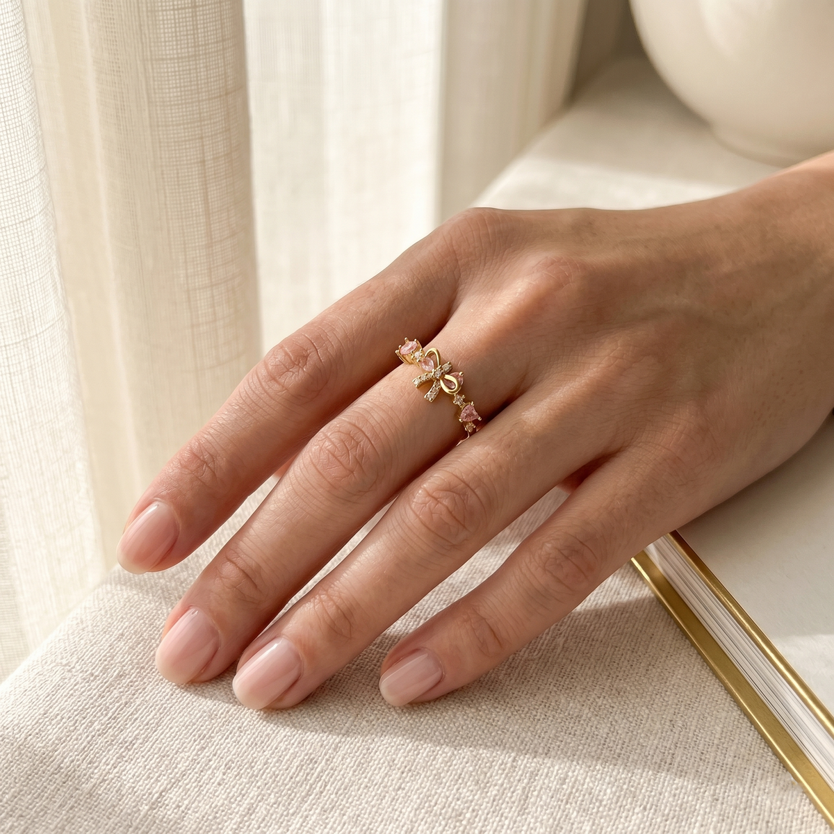 Rosé Noeud Ring