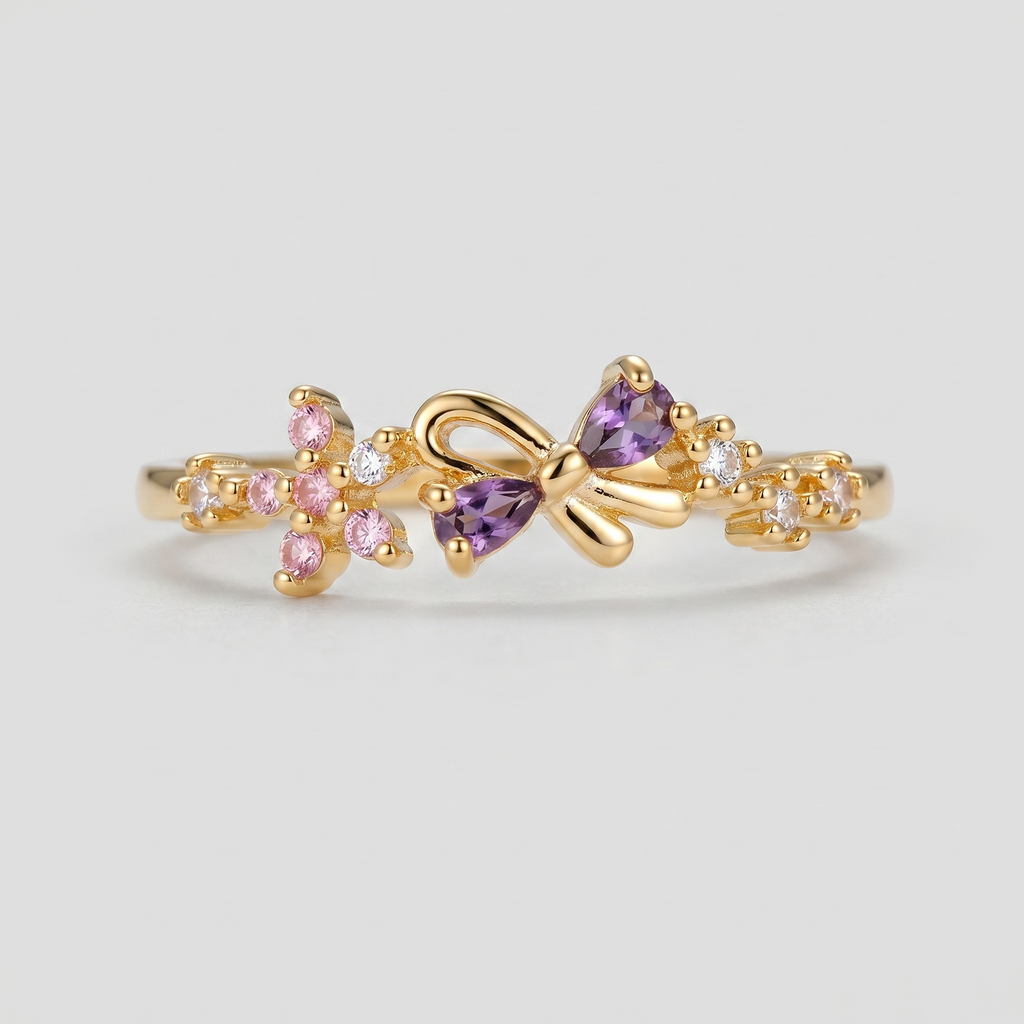 Rosé Papillon Ring