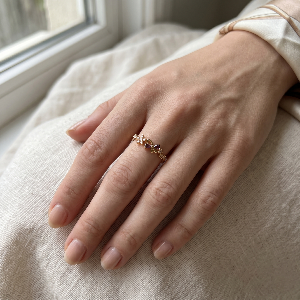 Rosé Papillon Ring